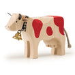 Cow 2 standing red (13 x 9 x 3.5 cm)